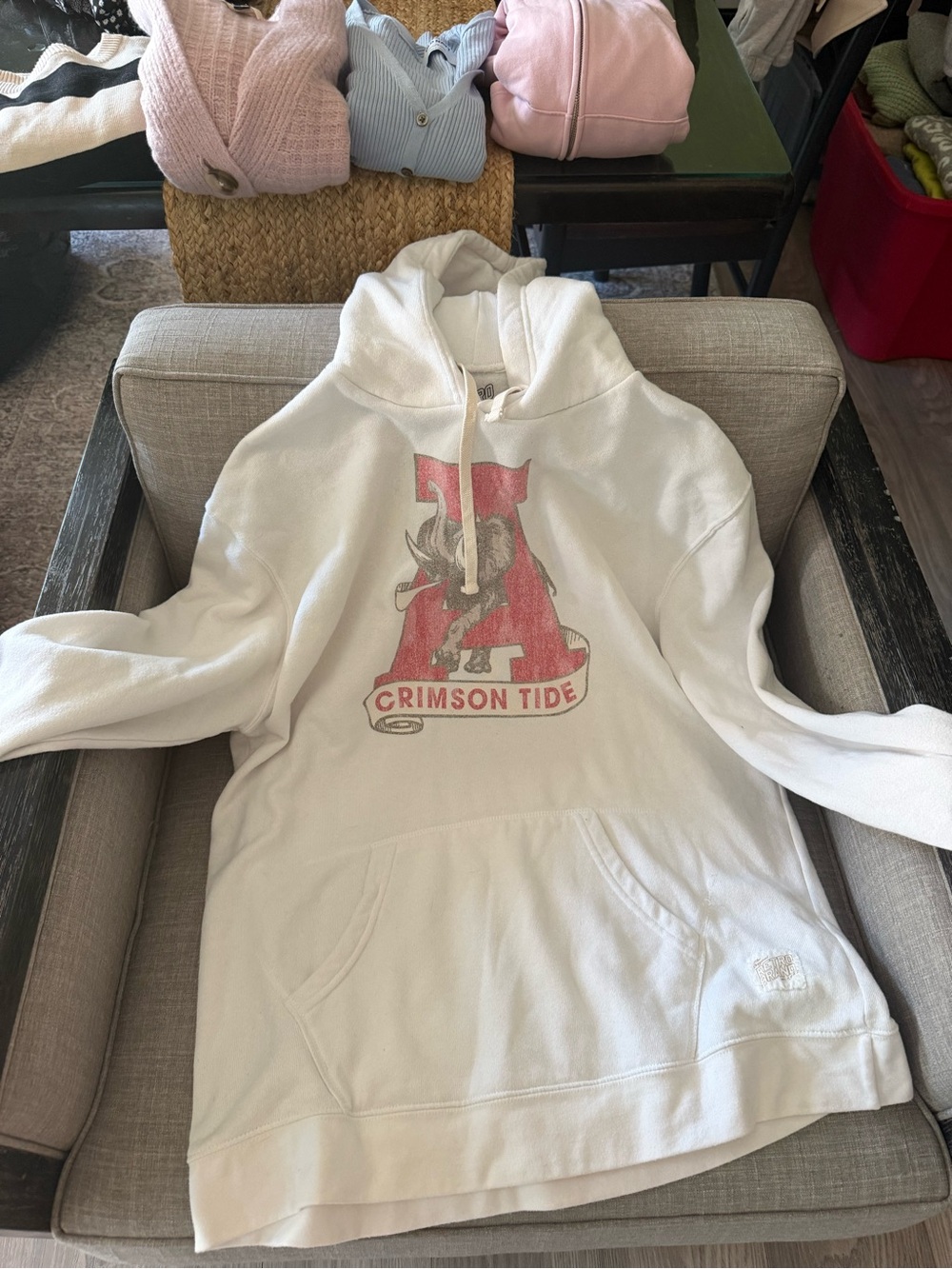 Alabama Crimson Tide Legacy Logo Club Fleece Pullover Hoodie